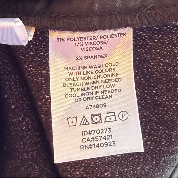 •Ann Taylor Factory• Black Subtle Tweed Career Pants - Size 14P - Picture 7 of 8